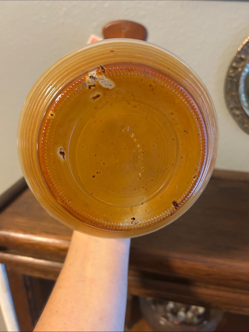 Vgt Clear Glass and Brass Oil Lantern - 12 inches tall - Picture 5 of 5